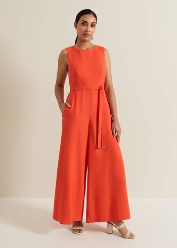 Phase Eight Petite Marta Red Culotte Jumpsuit Red Australia | UV3147508